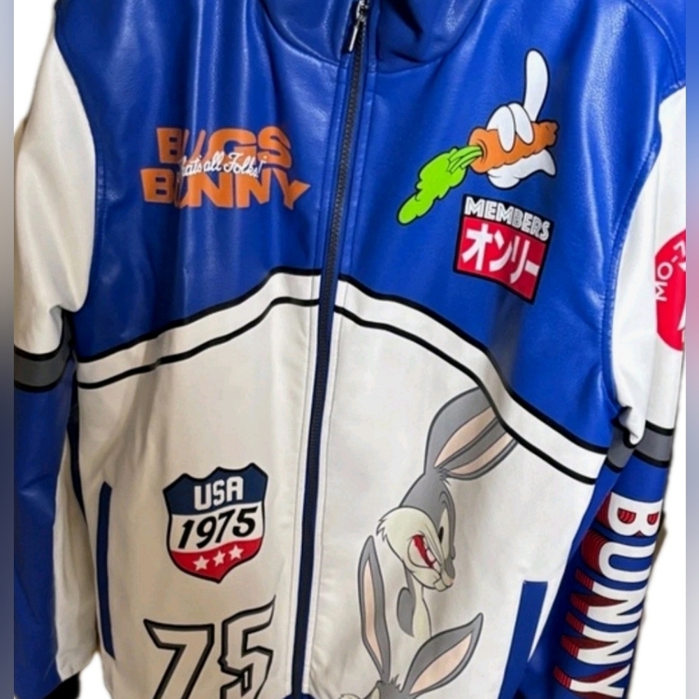 Members Only Bugs Bunny Looney Tunes LIMITED EDITION Racing Jacket Mens Sz M - Picture 7 of 14